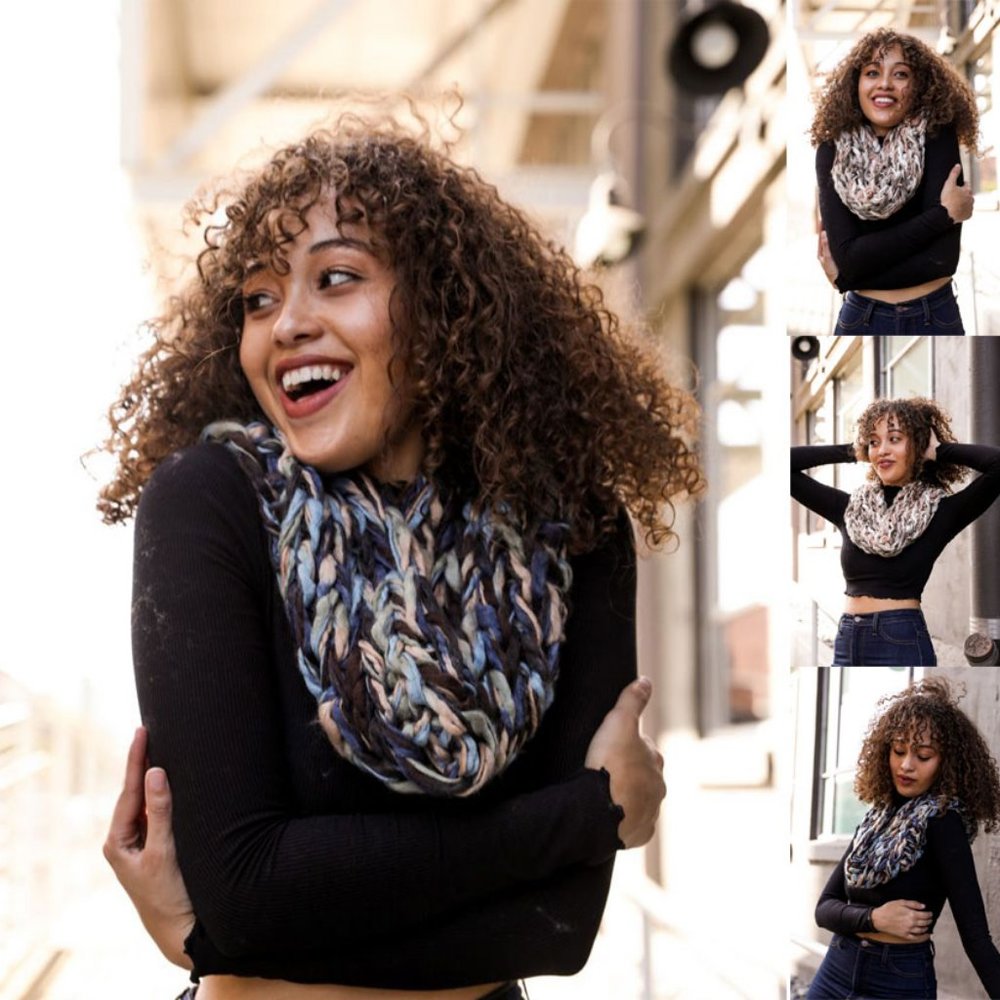 Multicolor Braided Snood